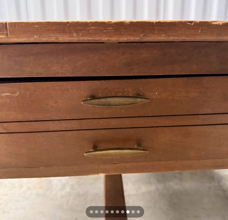 Mid Century Modern Vintage Pair Of End Tables Unknown Designer gallery