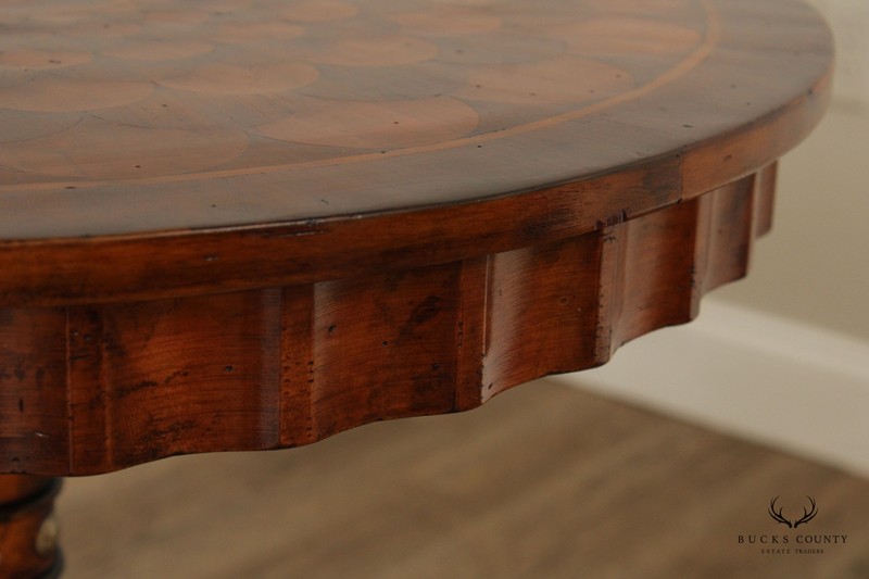 William IV Style Round Top Oyster Wood Tea Table gallery