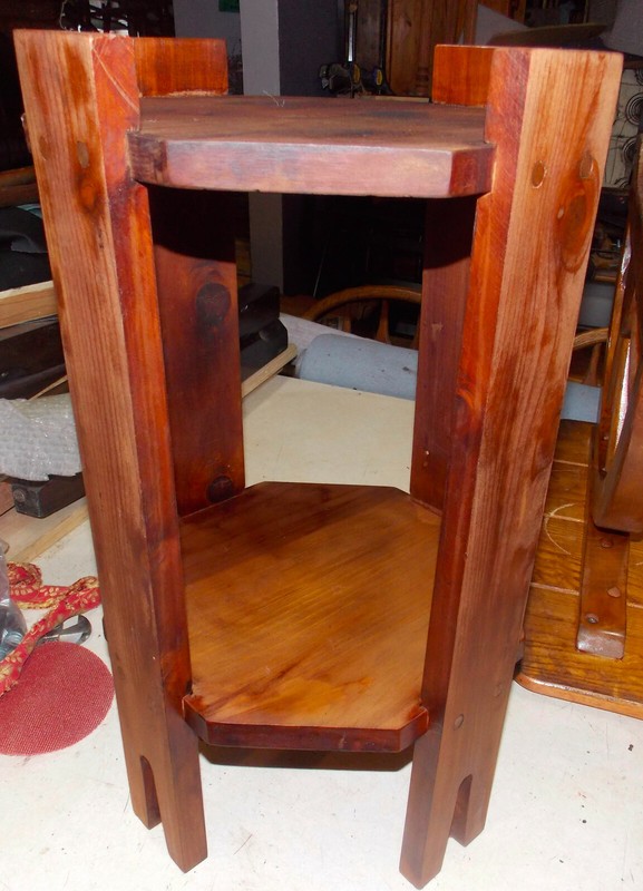 Mid Century Cedar Mission Plant Stand (PS91) gallery