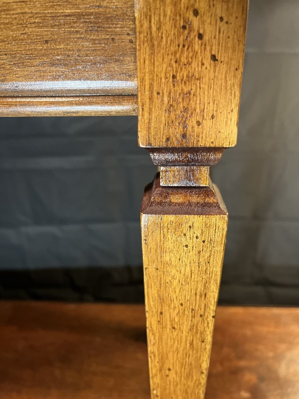 Vintage Solid Cherry Side Table w/ elt-Lined Drawer | Colonial Revival c.1935–45 gallery