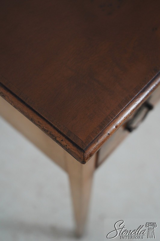 L71196: English Yew Wood Custom Made 3 Drawer Dressing Table gallery