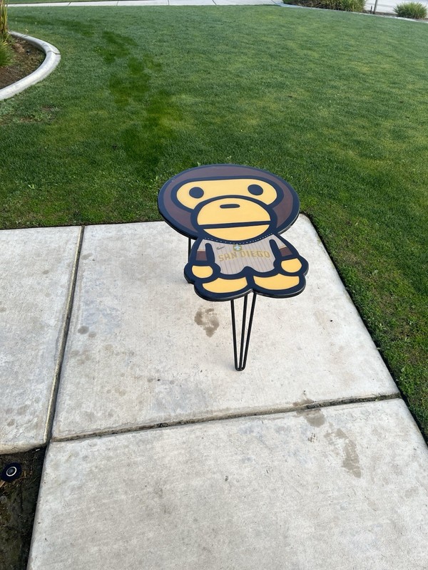 Baby Milo Coffee Table/baseball Fan By Hypnotic Art Design.Free shipping!!!!! gallery