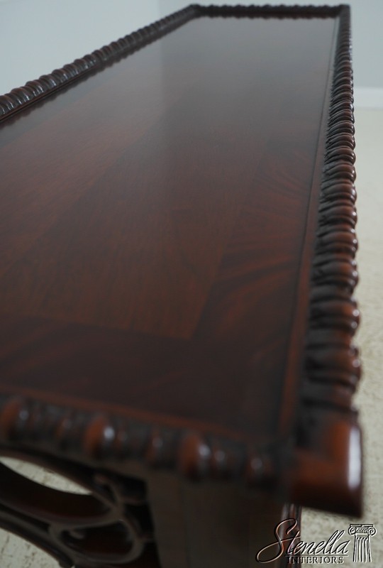 L71982: WELLINGTON HALL Chippendale Mahogany Clawfoot Console Table gallery