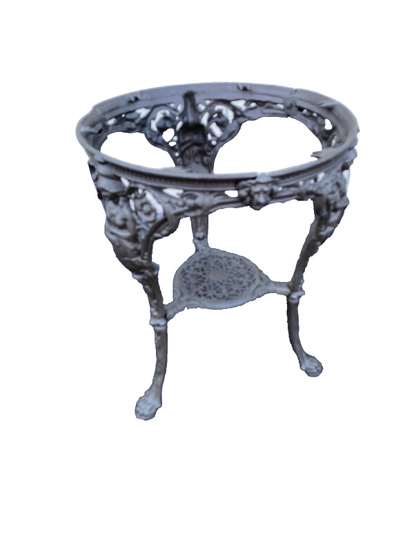 66135 Quality Cast Iron Figural Table with Glass Top gallery