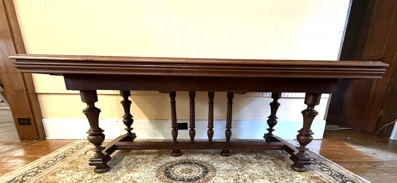 French Antique Oak Renaissance Parquetry Top Dining Table| c.1880 gallery
