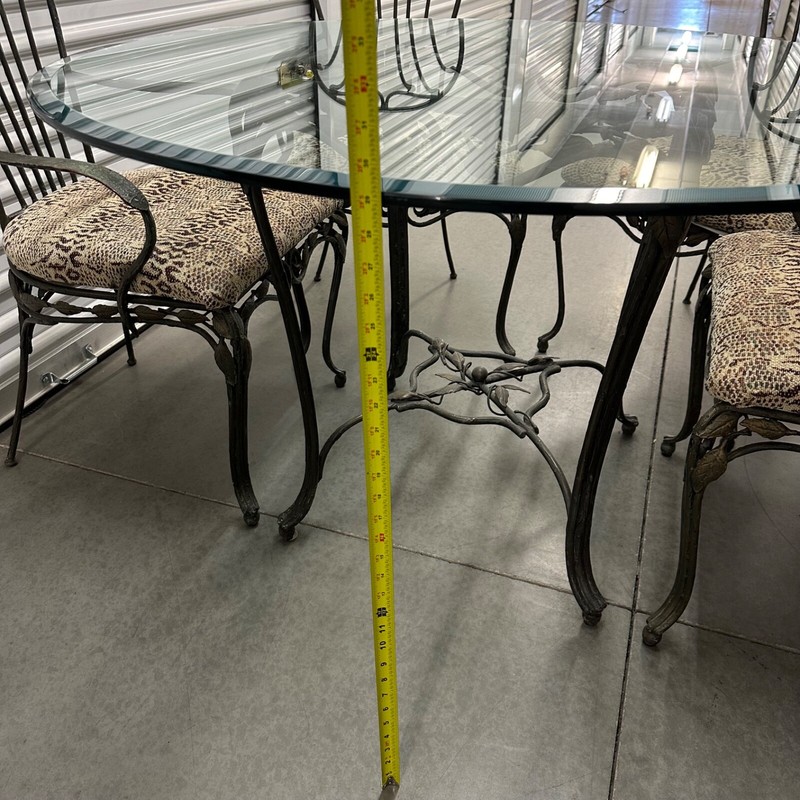 Verdigris Tree Branches Iron Glass Top Table & Chairs Manner of Giacometti gallery