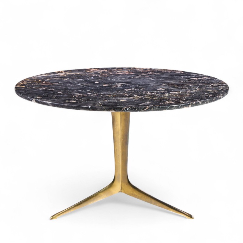 Mid Century Italian Marble and Brass Coffee Table