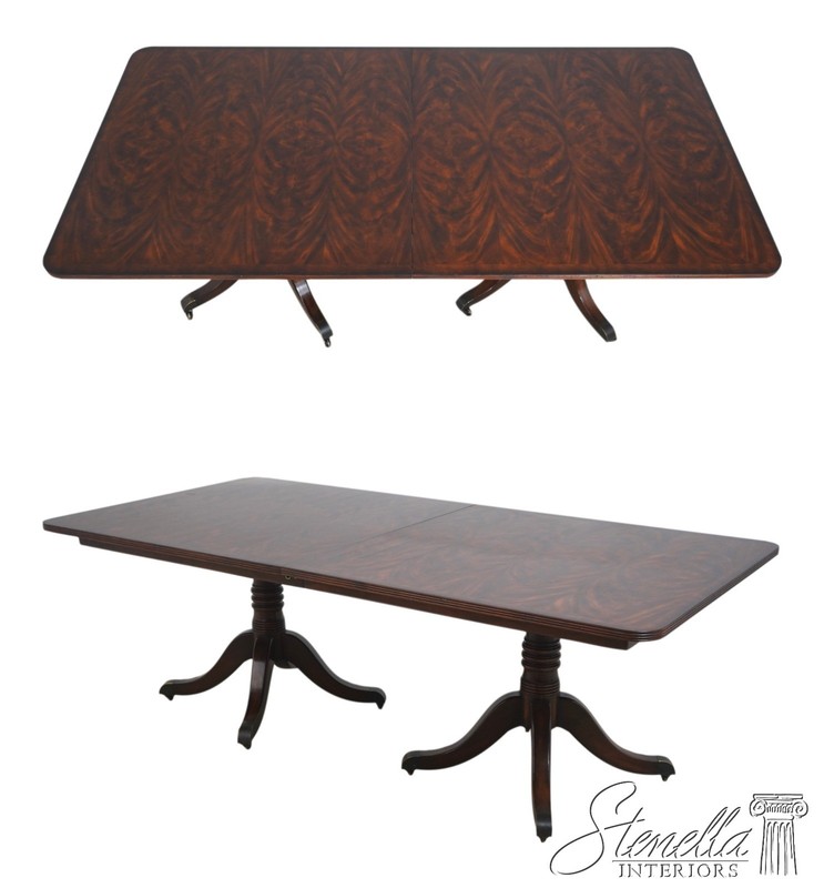 L73193: THEODORE ALEXANDER Double Pedestal Mahogany Dining Table
