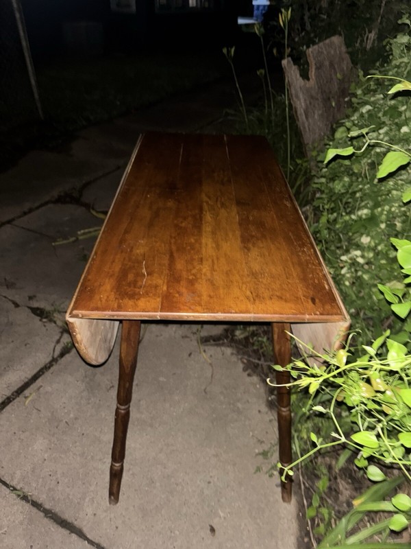 Vintage Antique Drop Leaf Table . Mid to Late 1800s Rare Piece Of Furniture gallery