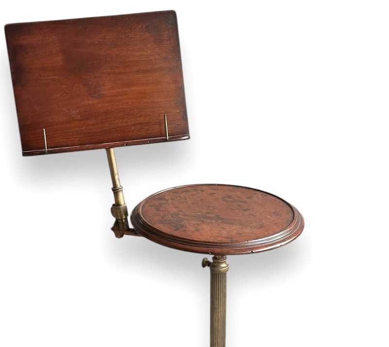 19th Century Accent Table Reading Stand Cast Iron and Mahogany gallery