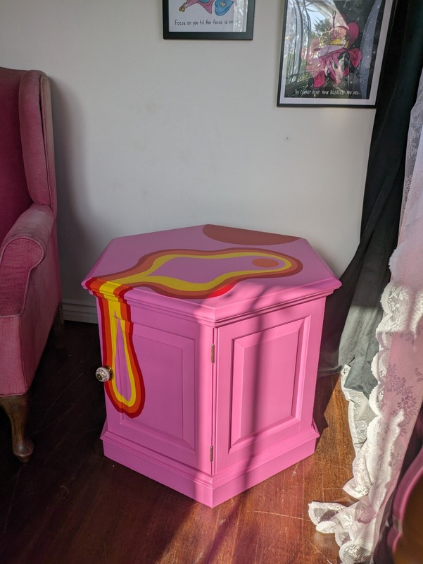 Solid Wood Side Table Pink Furniture gallery