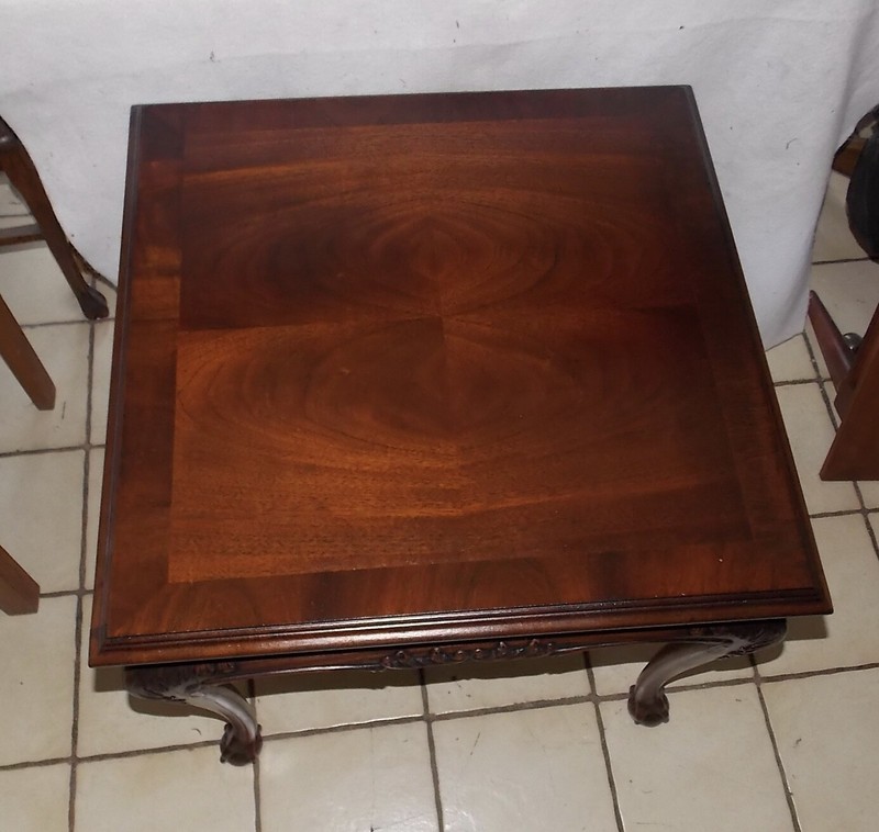 Mahogany Carved End Table / Side Table by Baker (ET47) gallery