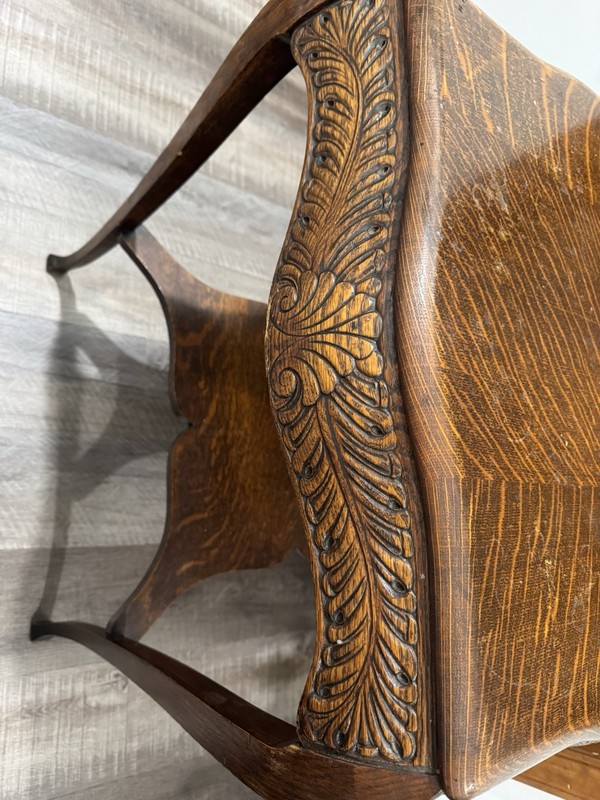 Antique Larkin Quarter Sawn Oak Parlor/Library Table 24”x24”x29” gallery