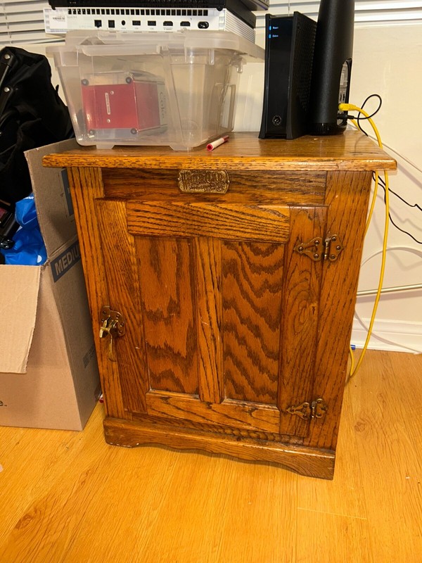 Vintage White Clad Oak Side Table