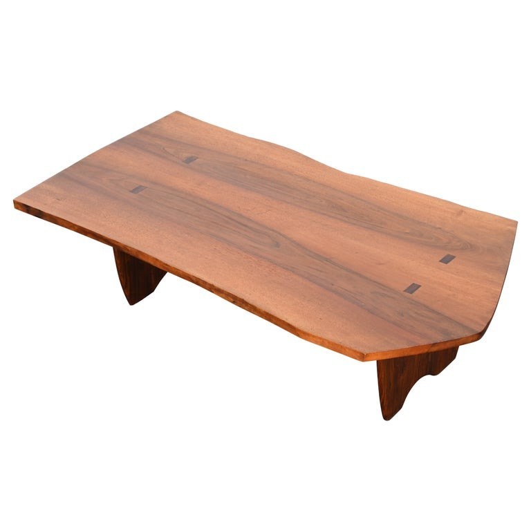 Solid Walnut and Rosewood Coffee Table by Richard Rothbard, 1968