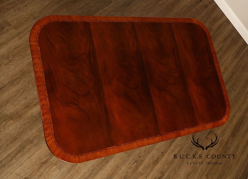 Craftique Mahogany Dining Table With Satin Wood Banding- 4 Leaves gallery