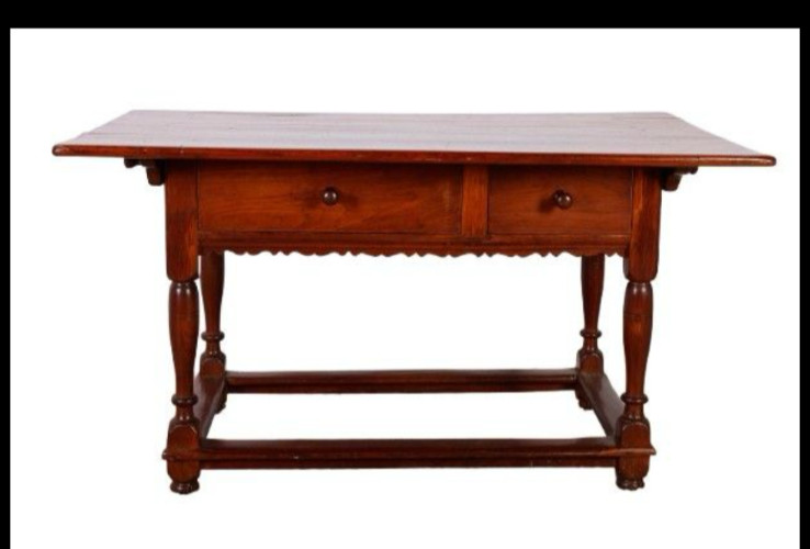 antique walnut farmhouse tavern pub table stretcher base pa 18th primitive farm gallery