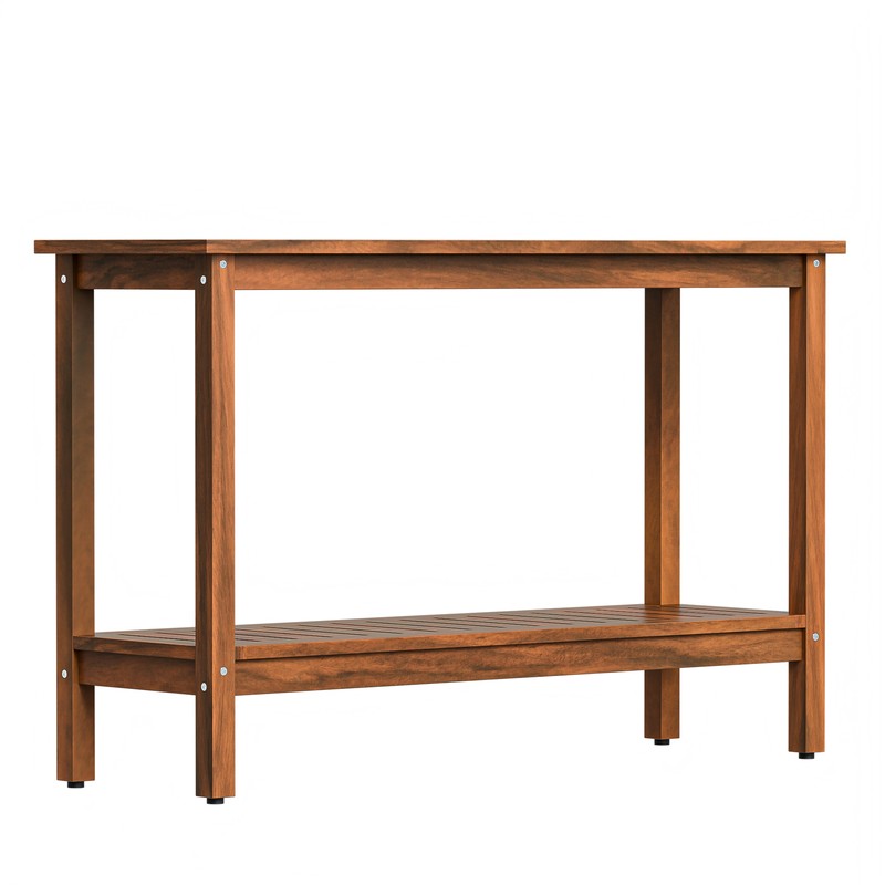 48" Console Table with Shelves Entry Way Table with Open Storage Easy Assembly gallery