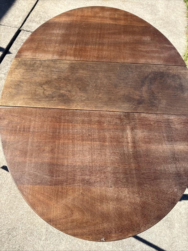 Vintage Wood Drop Leaf OVAL Gate Leg 31.75 X 44”~ 29” High gallery