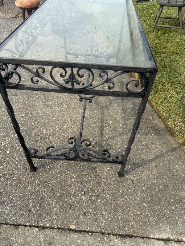 French Iron Console Table Hand Fabricated Antique One Of A Kind Europe Rare gallery