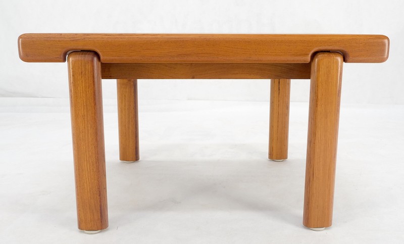 Danish Mid Century Modern Solid Teak Legs Compact Rectangle Coffee Table MINT! gallery