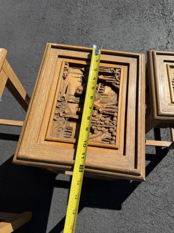 Set of 4 Antique Vintage Asian Nesting Tables. gallery