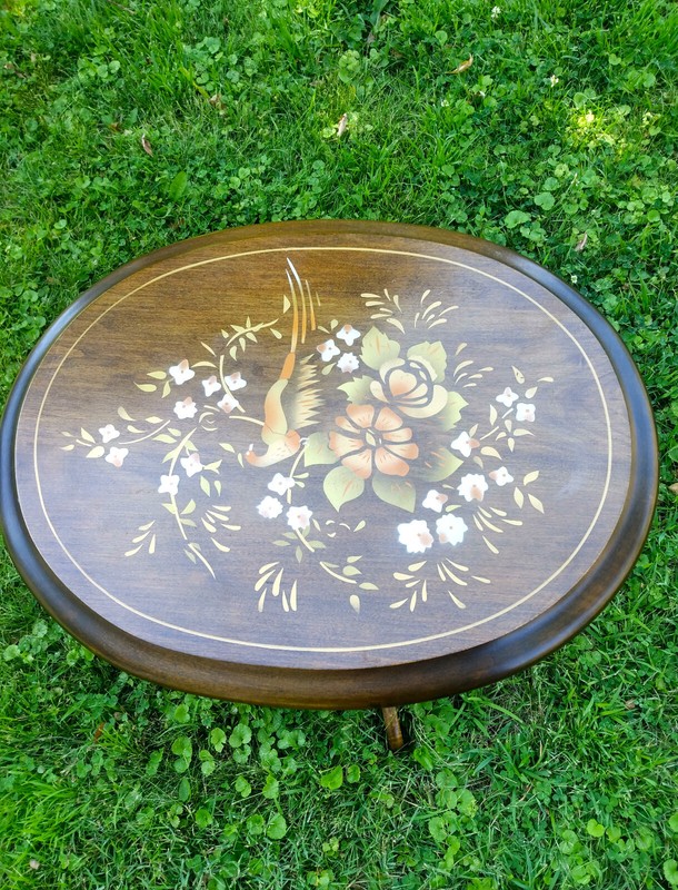 Vintage Oval Flip Top Table