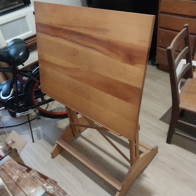 antique vintage wooden drafting table ANSCO made In NEW YORK gallery