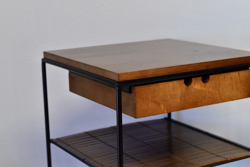 Mid Century Modern Pair of PAUL MCCOBB Wrought Iron PLANNER GROUP End Tables gallery