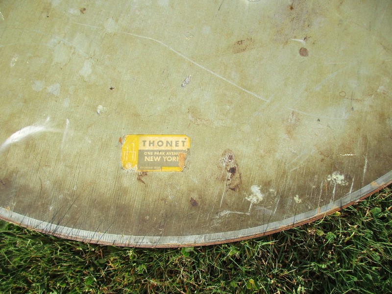 Vinage Thonet round dining/office Table. formica top gallery