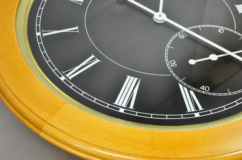 Vintage 1978 Paul Persoff Design Large 48" Custom Working Clock Coffee Table gallery