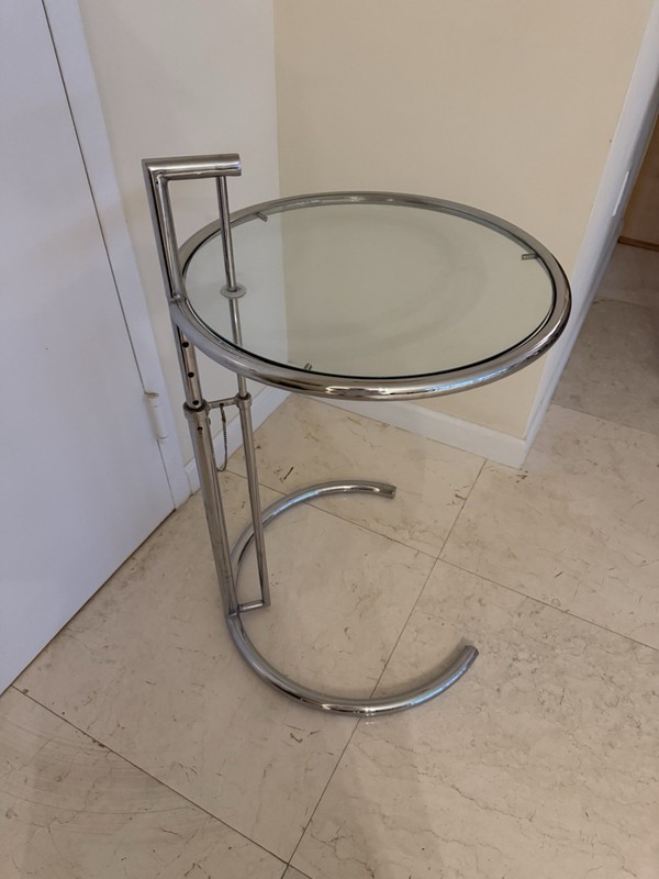Eileen Grey Crome And Glass Side Table (attributed) gallery