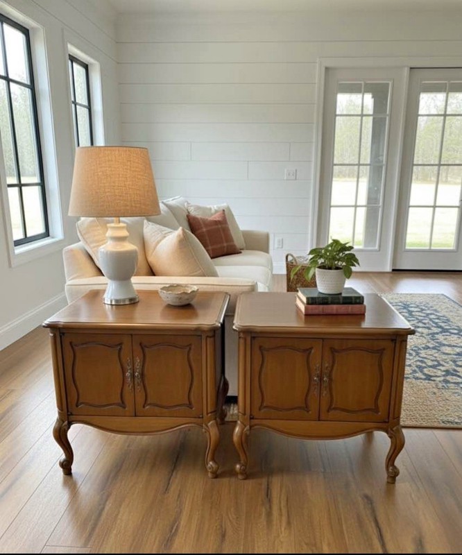 PAIR Lane Solid Wood Cabinets Style 1064-92 Vintage Traditional Style gallery