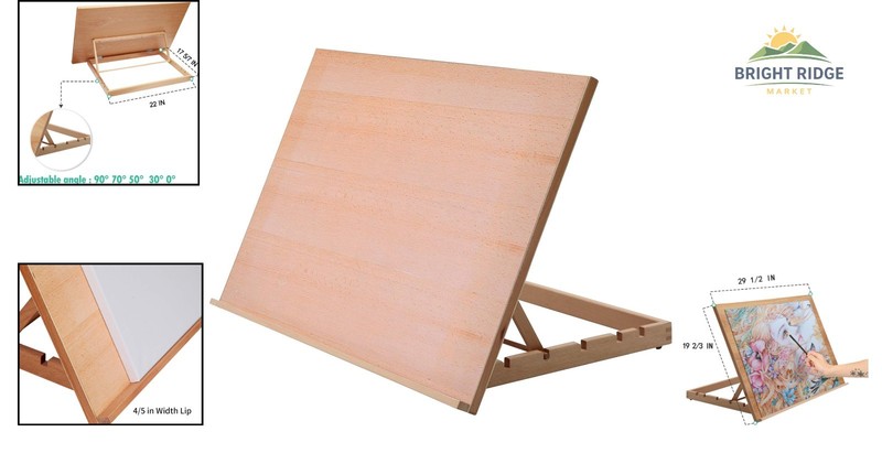 29.5 Inch by 19.67 Inch Beechwood Drafting Board for Artists and Students gallery