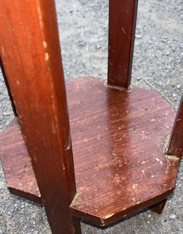 Arts & Crafts Mission Plant Stand Octogon 2 Tier Plant Stand 29.5 X 11.25” gallery