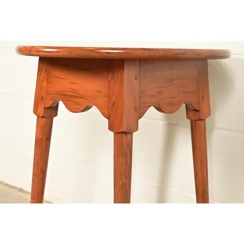 Ethan Allen Style Queen Anne Solid Walnut Tea Table or Occasional Side Table gallery