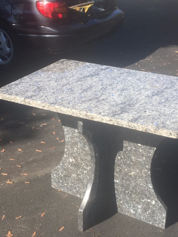 MID CENTURY volga BLUE GRANITE TABLE post 1950 gallery