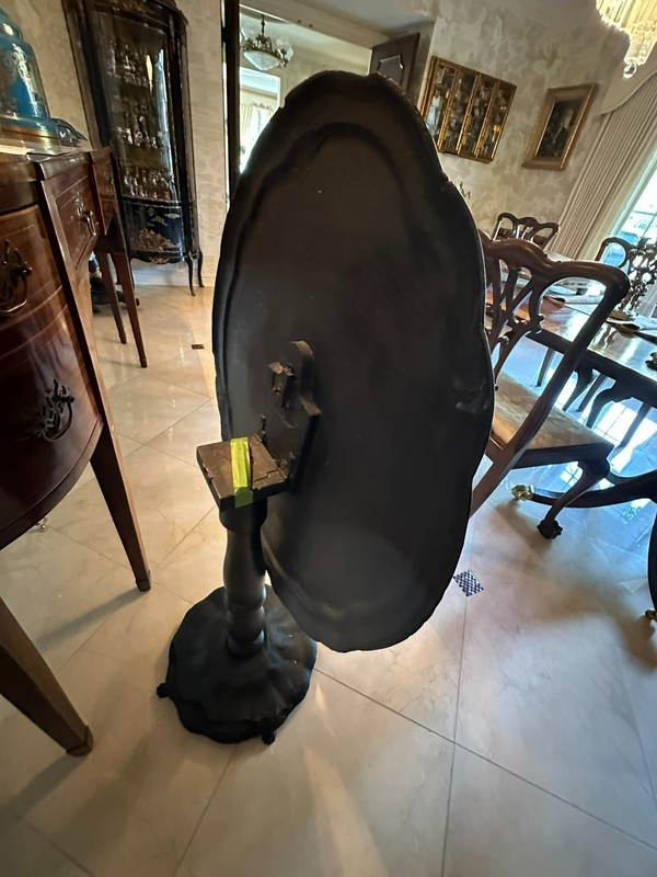 Antique British Victorian Tilt-Top Table with mother of pearl inlay gallery