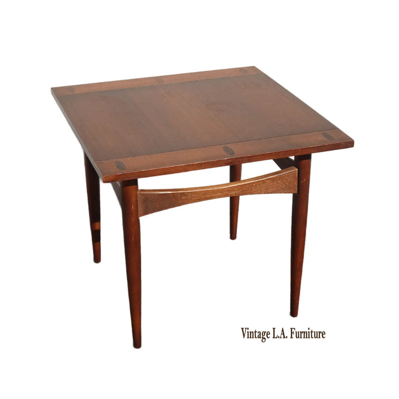 Vintage Mid Century Modern Brown End Table