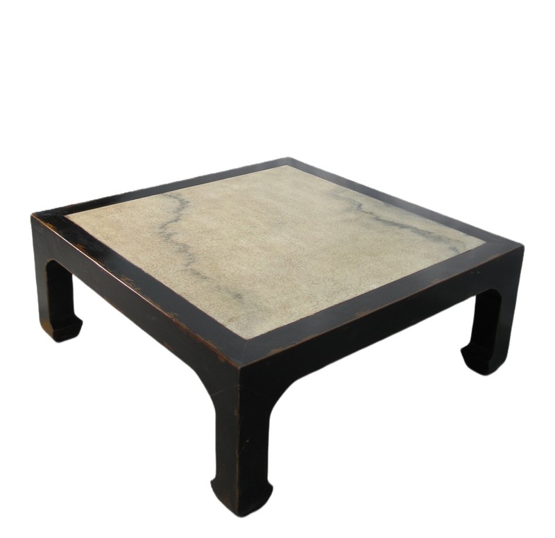 Vintage Marble Top Asian Coffee Table gallery