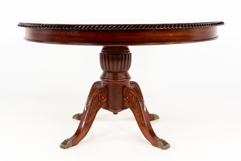 Baker Furniture Contemporary Mahogany Clawfoot Center Console Table