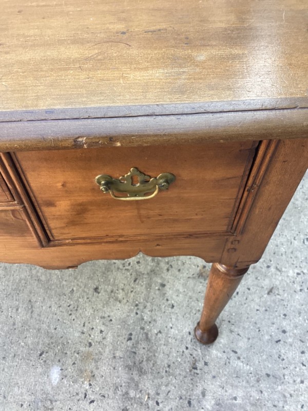 Antique English Georgian Style Oak Lowboy Side Accent End Table 31”Hx40”Lx 21”D gallery