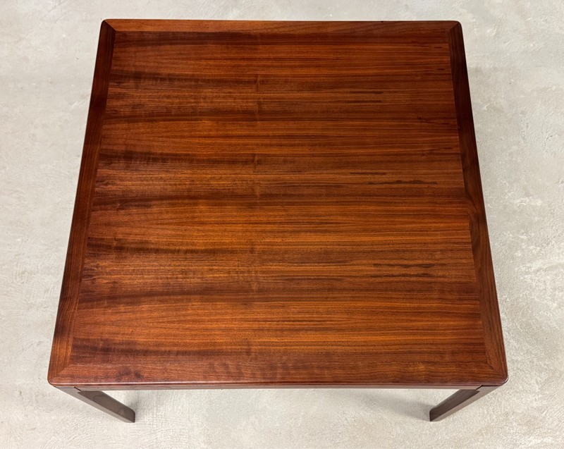 Refinished Walnut Square Coffee Table By Folke Ohlsson for DUX gallery