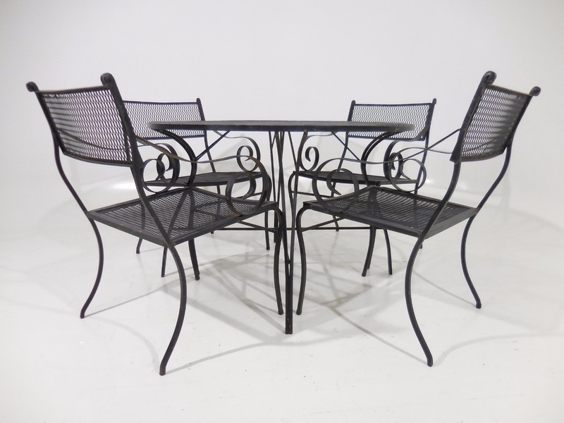 50’smodern IRON outdoor/indoor SALTERINI garden Dinette Set by Tempestini