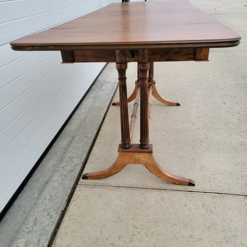 NICE - Antique Duncan Phyfe sofa table drop leaves w/Lion Pull Drawer/Claw Feet gallery