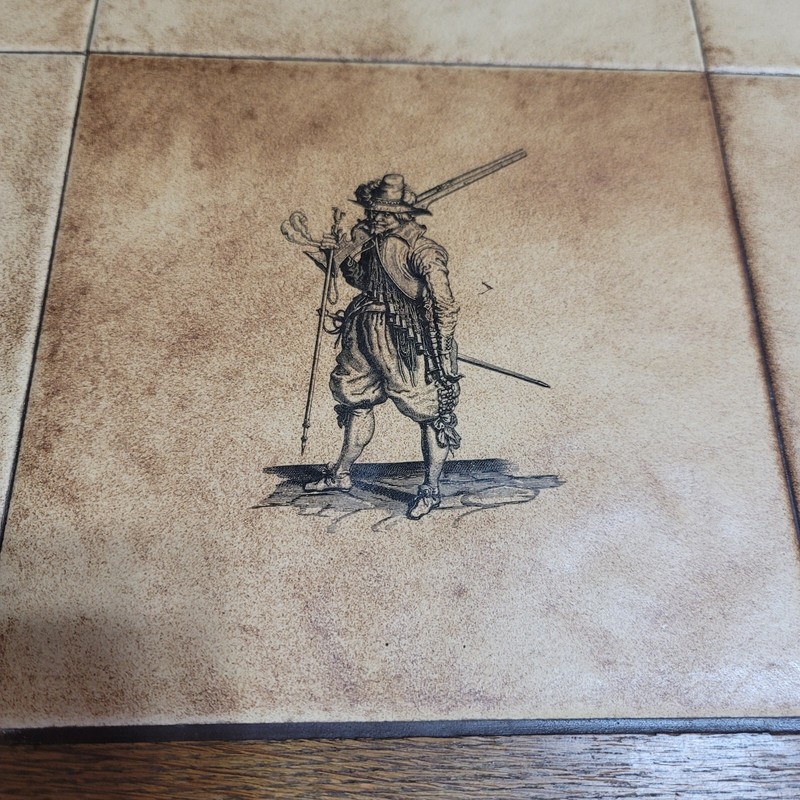 Vintage Spanish Stoneware Inlay Table gallery