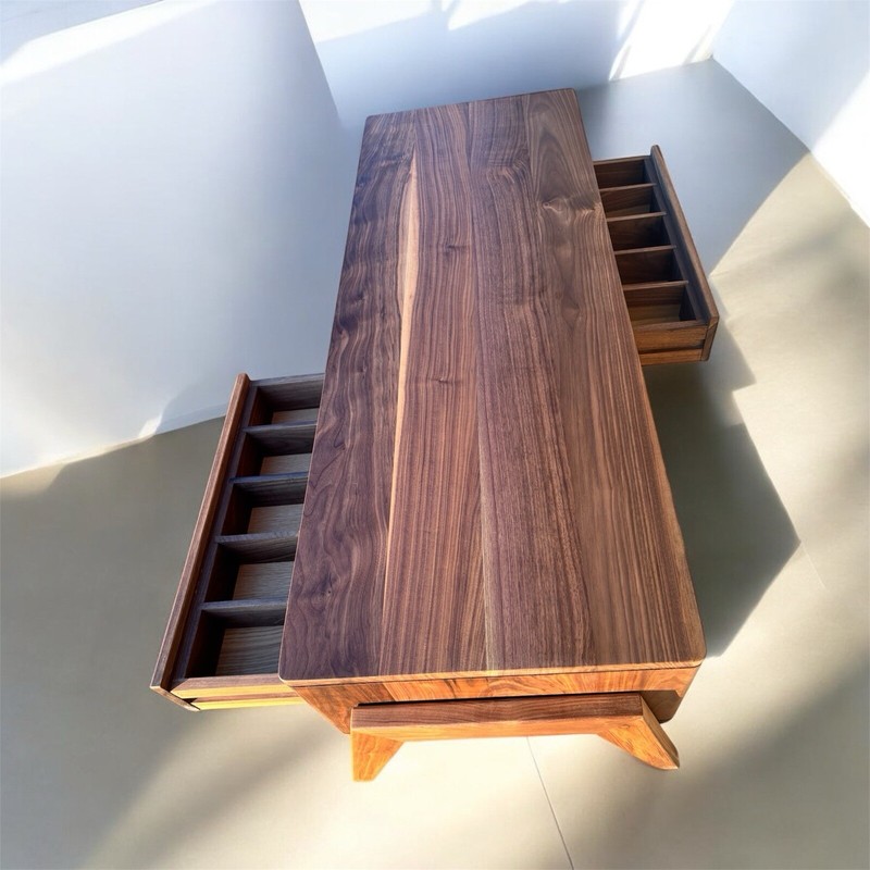Modern Mid Century Style Whiskey Console Table gallery