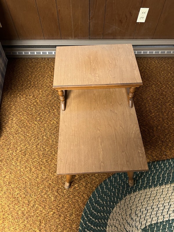 MCM 2 Tier Side End Lamp Table