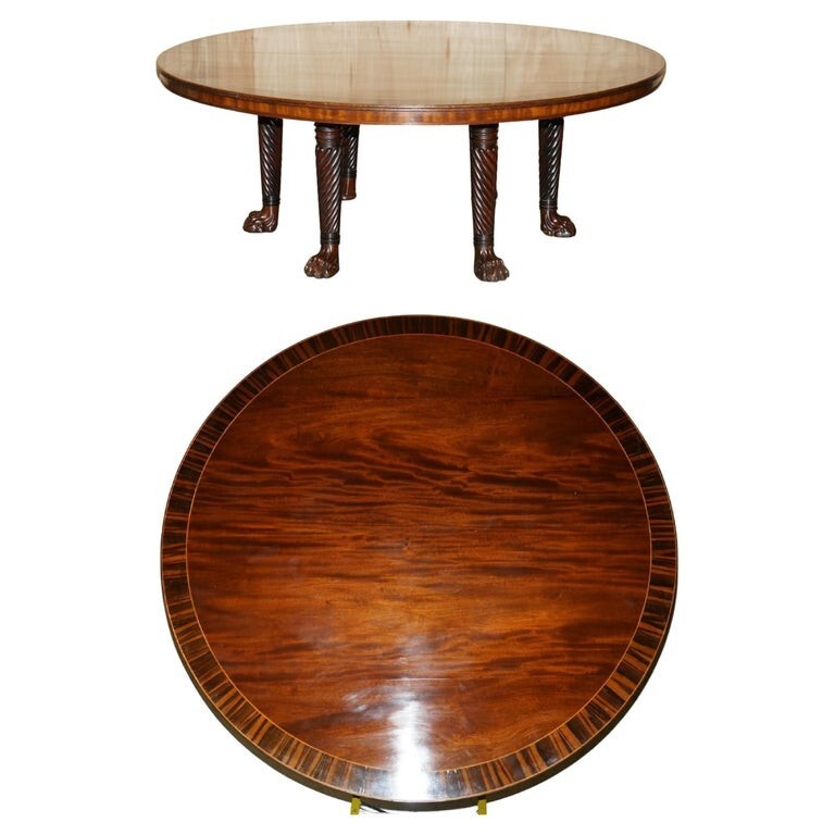 HUGE 12 PERSON ANTIQUE REGENCY 1810 IN THE MANNER OF THOMAS HOPE DINING TABLE