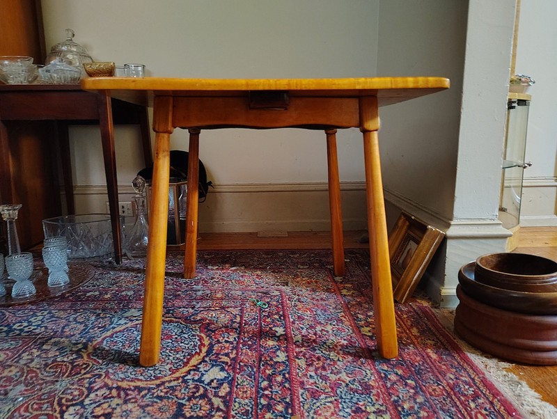 SALE--MCM SOLID Birdseye maple coffee table/ side table gallery
